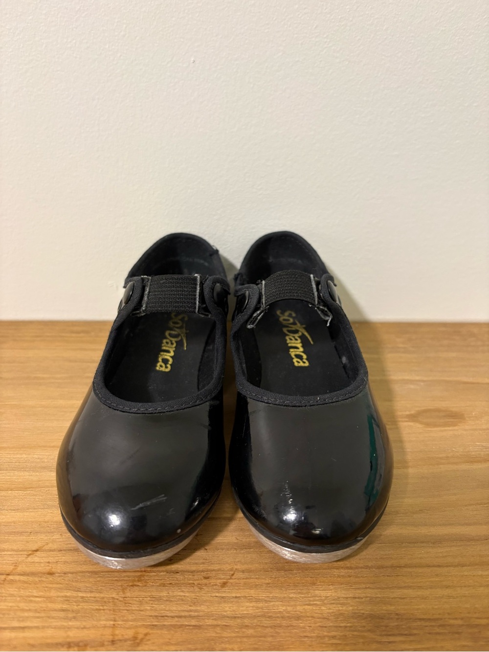Kids Black Patent Tap Shoes -